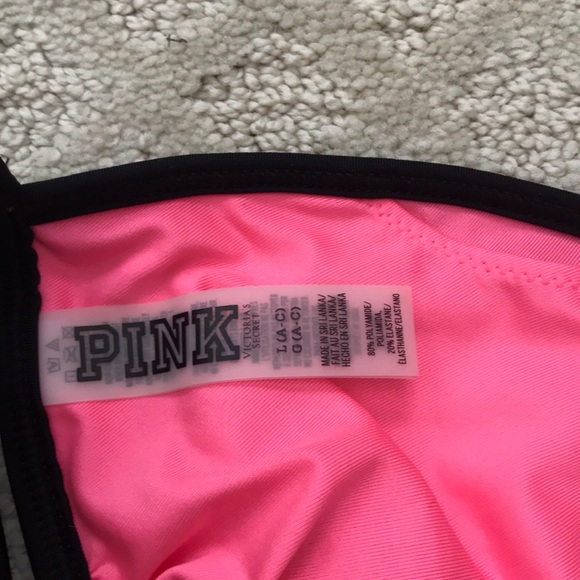 PINK Black Swim Top - Picture 3 of 3